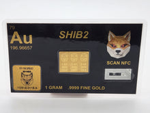 Load image into Gallery viewer, 1 Gram SHIB2 .9999 Gold Snap Bar Gold Crypto Bar (3 5gr bars)