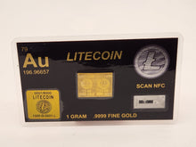 Load image into Gallery viewer, Litecoin 1 Gram Gold Snap Bar Two 7.5 Grain Bars .9999 Pure Gold