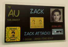 Load image into Gallery viewer, 1 Gram ZACK Gold Snap Bar Two 7.5 Grain Bars