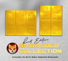 Load image into Gallery viewer, 1 Gram SHIB2 .9999 Gold Snap Bar Gold Crypto Bar (3 5gr bars)