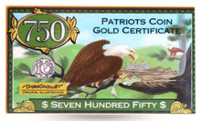 Load image into Gallery viewer, $750 Gold Certificate