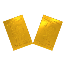 Load image into Gallery viewer, Dogecoin 1 Gram Gold Snap Bar Two 7.5 Grain Bars .9999 Pure Gold