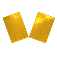 Load image into Gallery viewer, Ethereum 1 Gram Gold Snap Bar Two 7.5 Grain Bars .9999 Pure Gold