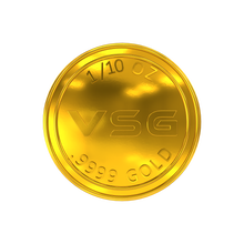 Load image into Gallery viewer, 1/10oz VSG Crypto .9999 Pure Gold Coin