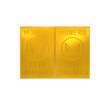 Load image into Gallery viewer, Monero 1 Gram Gold Snap Bar Two 7.5 Grain Bars .9999 Pure Gold