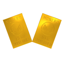 Load image into Gallery viewer, Monero 1 Gram Gold Snap Bar Two 7.5 Grain Bars .9999 Pure Gold