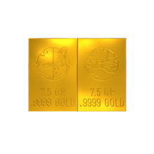 Load image into Gallery viewer, Marswap 1 Gram Gold Snap Bar Two 7.5 Grain Bars .9999 Pure Gold