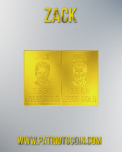 Load and play video in Gallery viewer, 1 Gram ZACK Gold Snap Bar Two 7.5 Grain Bars