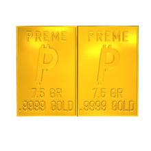 Load image into Gallery viewer, Preme 1 Gram Gold Snap Bar Two 7.5 Grain Bars .9999 Pure Gold