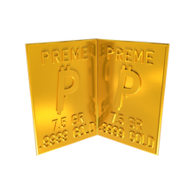 Load image into Gallery viewer, Preme 1 Gram Gold Snap Bar Two 7.5 Grain Bars .9999 Pure Gold
