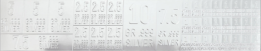 36 Divisible Silver Bars .999 Silver Bars