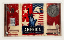 Load image into Gallery viewer, 250th Anniversary Silver Bar Collection - 10 Trading Card Set with Silver Bars
