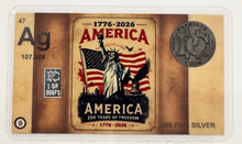 Load image into Gallery viewer, 250th Anniversary Silver Bar Collection - 10 Trading Card Set with Silver Bars
