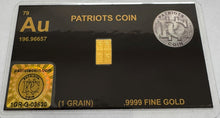 Load image into Gallery viewer, 1 Grain (four 1/4 grains) Gold Snap Bar .9999 Pure Gold
