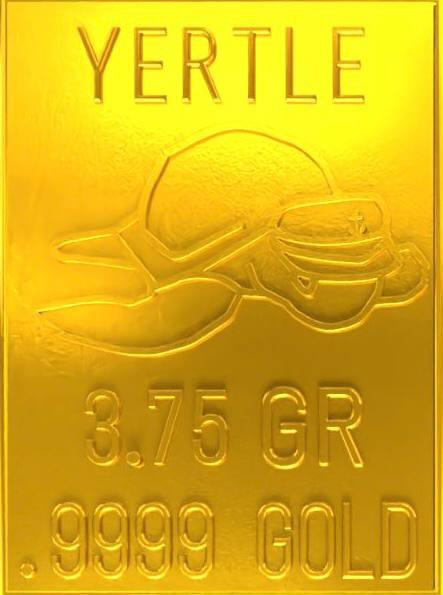 1/4 Gram Yertle .9999 Gold Snap Bar Gold Crypto Bar (1-3.75gr bars)