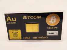 Load image into Gallery viewer, Bitcoin 1 Gram Gold Snap Bar Two 7.5 Grain Bars .9999 Pure Gold
