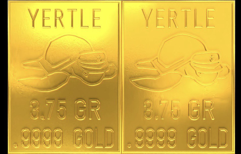 1/2 Gram Yertle .9999 Gold Snap Bar Gold Crypto Bar (2-3.75gr bars)