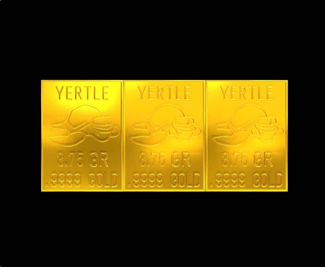 3/4 Gram Yertle .9999 Gold Snap Bar Gold Crypto Bar (3-3.75gr bars)