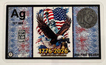 Load image into Gallery viewer, 250th Anniversary Silver Bar Collection - 10 Trading Card Set with Silver Bars
