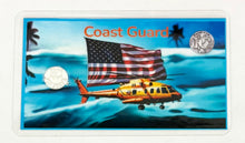 Load image into Gallery viewer, Coast Guard Trading Card with One Grain .999 Silver Round Collectible Card
