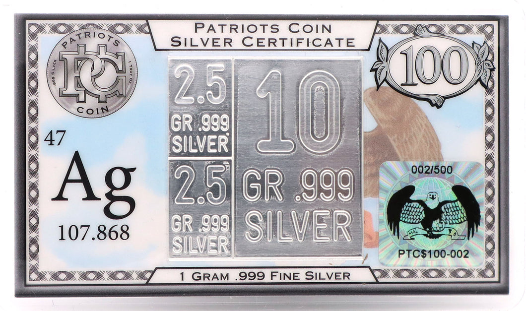 $100 Silver Certificate for PTC Crypto