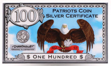 Load image into Gallery viewer, $100 Silver Certificate for PTC Crypto
