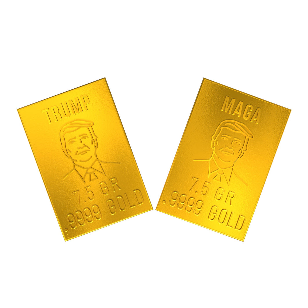 1 Gram Trump Gold Snap Bar Two 7.5 Grain Bars