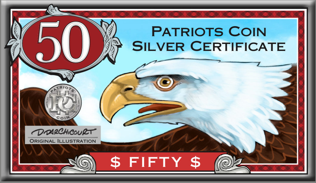 $50 Silver Certificate for PTC Crypto