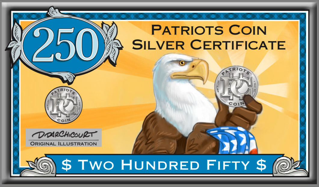 $250 Silver Certificate for PTC Crypto