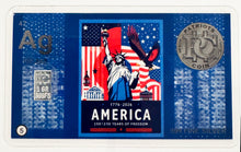 Load image into Gallery viewer, 250th Anniversary Silver Bar Collection 10 Trading Card Set with Pure Silver
