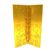 Load image into Gallery viewer, 1 Gram Yertle .9999 Gold Snap Bar Gold Crypto Bar (4-3.75gr bars)
