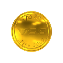 Load image into Gallery viewer, 1/20oz VSG Crypto .9999 Pure Gold Coin
