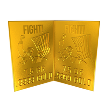 Load image into Gallery viewer, 1 Gram Trump Fight Fight Fight Gold Snap Bar Two 7.5 Grain Bars
