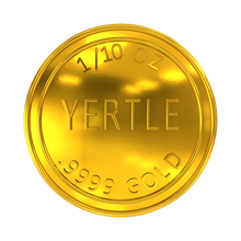 Load image into Gallery viewer, 1/10oz Yertle Crypto .9999 Pure Gold Coin
