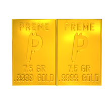 Load image into Gallery viewer, Preme 1 Gram Gold Snap Bar Two 7.5 Grain Bars .9999 Pure Gold
