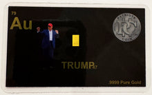 Load image into Gallery viewer, Trump Dance 1/4 Grain Gold Collection Trading Card
