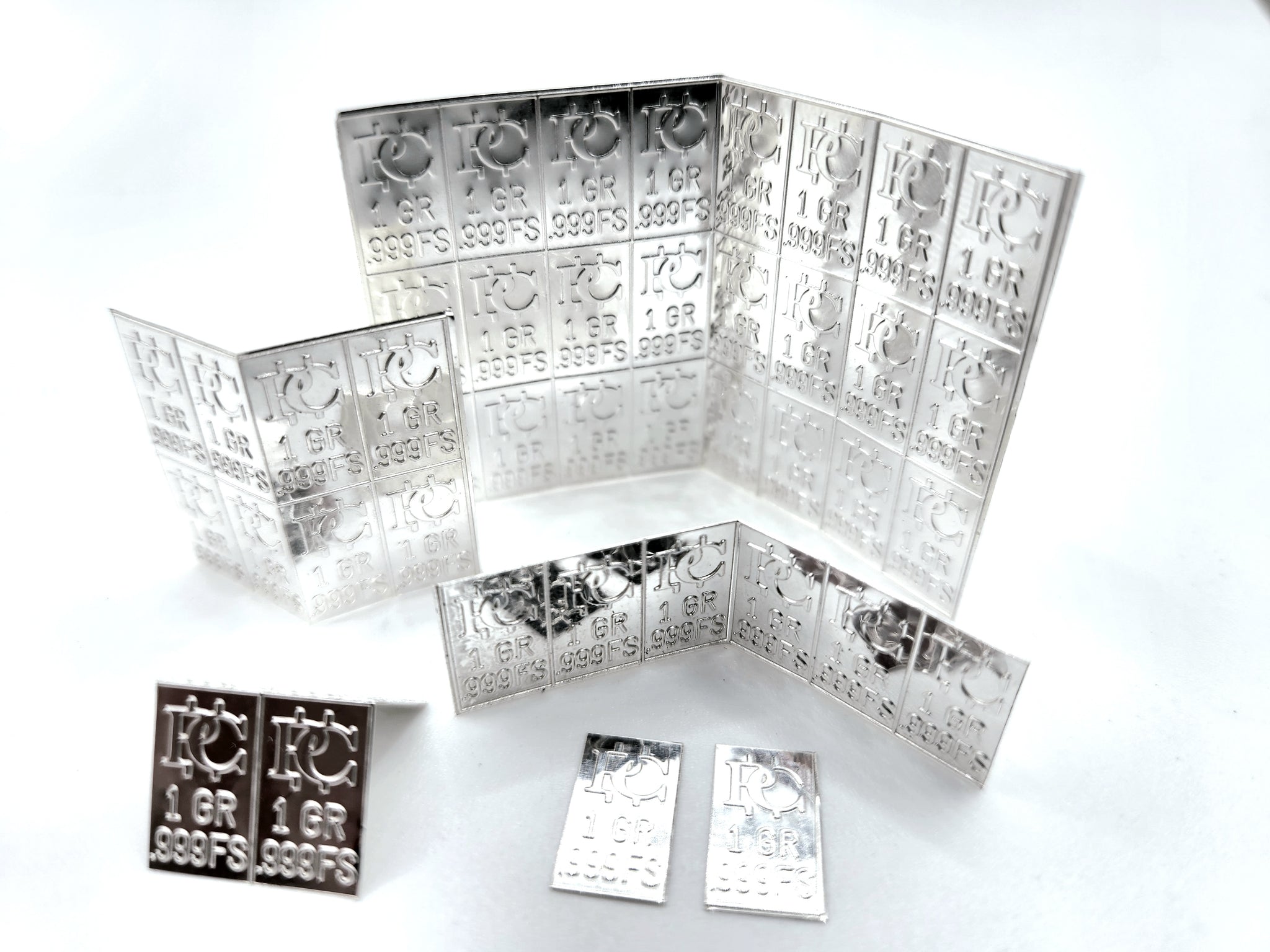 Divisible Silver Load image into Gallery viewer, 12 One Grain Divisible Silver Bar .999 ...