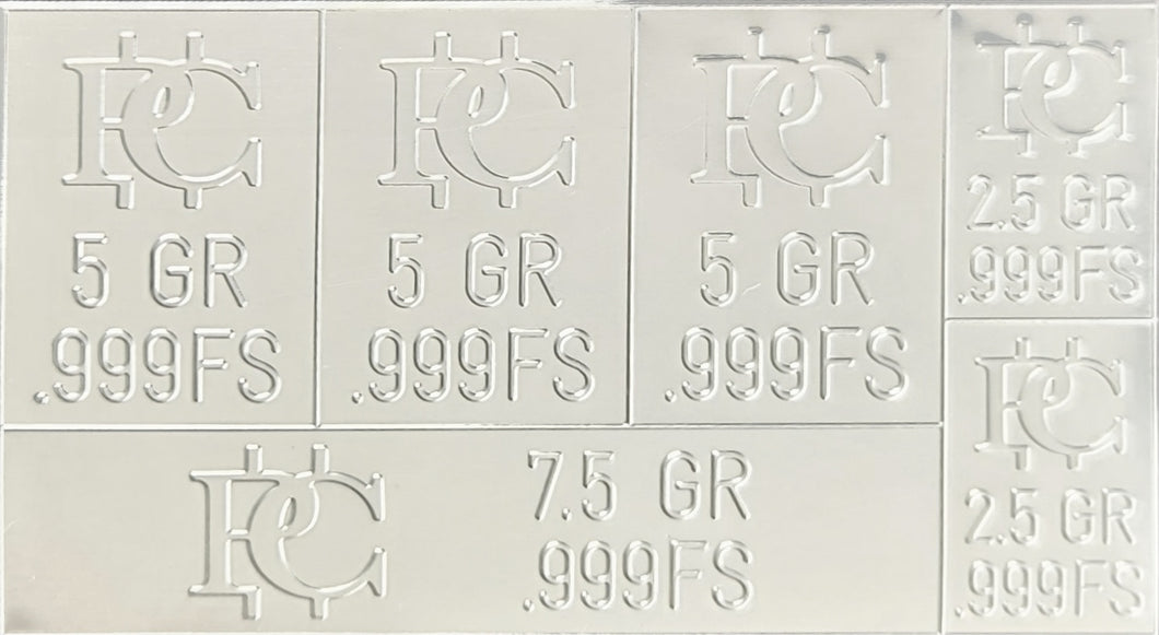 Divisible Silver 6 Divisible Silver Bars .999 Silver Bars